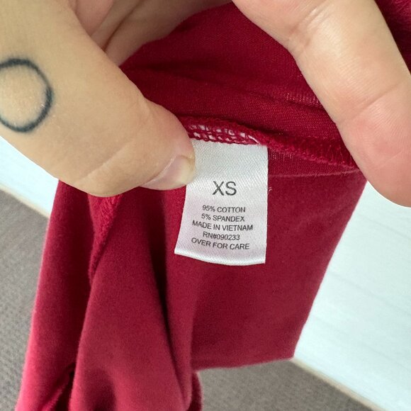 Y2K PacSun Est. 1980 Ashlee Washed Notched Henley Long Sleeve Cropped Top XS - Picture 8 of 9